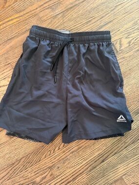 Reebok dark grey  Boys' Athletic Shorts with Drawstring